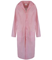 Płaszcz przeciwdeszczowy kurtka parka z kapturem (Różowy) S (36)