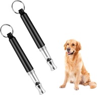 Ultrazvuková píšťalka pre výcvik psa kovový nastaviteľný tón 2ks