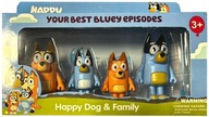 Sada 4 figúrok Bluey Rodina Rozprávka Bluey +Bingo (4 kusy)