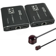 EXTENDER KONWERTER HDMI LAN SKRĘTKA RJ45 120M IR kat 6e 7e