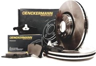 2× Denckermann B130445 Brzdový kotúč + Denckermann B111002 Sada brzdových doštičiek, kotúčové brzdy