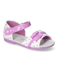 Dievčenské sandále M224 biele-fialové 22