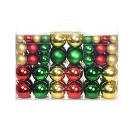 Bombičky na vianočný stromček 100 ks červené/zlaté/zelené