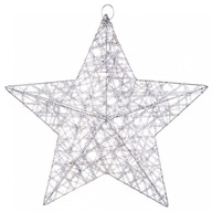 Gwiazda gwiazdka świąteczna świecąca srebrna LED ozdoba okna 50 cm
