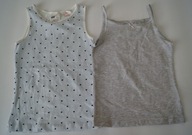 H&M top 2 pak bluzka top koszulka na ramiączkach 6-8 l 122/128 A60