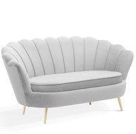 Sofa tapicerowana 2 osobowa Muszelka SHELL glamour