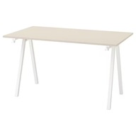 IKEA TROTTEN Písací stôl béžový biely 140x80 cm