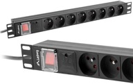 LISTWA RACK 19 LANBERG 1U 16A 8X 230V PL 2M C14