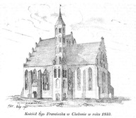 litografia 1844 Chełmno w roku 1833. Kościół...