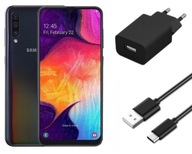 Smartfón Samsung Galaxy A50 4 GB / 64 GB 4G (LTE) čierny + KÁBEL PD NABÍJAČKA PRE TELEFÓN USB TYP C / USB C