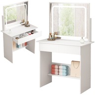 KOZMETIKAI SMINK FÉSÜLKÖDŐASZTAL LED TÜKÖRREL MODERN GLAMOUR 90 CM