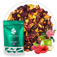 HERBATA OWOCOWA MALINOWA RAPSODIA HIBISKUS ARONIA RÓŻA FRAMBO TEAVERSO 50G