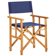 Režisérska stolička masívne akáciové drevo modrá