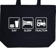 EAT SLEEP TRACTOR torba zakupy prezent