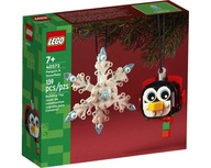 LEGO 40572 Tučniak a snehová vločka Prívesky na vianočný stromček Bombičky na vianočný stromček