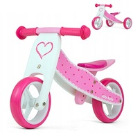 Odrážadlo MILLY MALLY Jake Hearts 2v1 Ružovo-biele