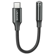 USAMS AU16 Adapter USB-C - jack 3.5m DAC czarny/black SJ599YPTC01 (US-SJ599
