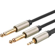 Kabel przewód audio TRS, Ugreen AV126, mini jack 3,5mm do 2x jack 6,35 mm