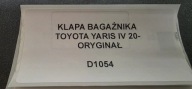 trunk door boot TOYOTA YARIS IV 20- original