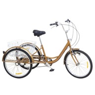 Trojkolesový bicykel pre dospelých trojkolka 24' 6 prevodový stupeň