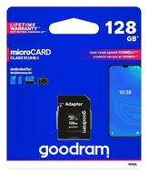 GOODRAM 128 GB micro SD XC Class 10 UHS-1+a 100MBs