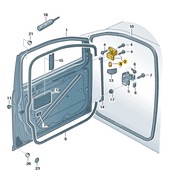 NOWE ORYGINALNE AUDI OE ZAWIAS DRZWIOWY 6Q0831401C