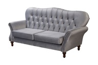 Sofa kanapa chesterfield 3-osobowa Avila glamour pikowana 210x95 cm