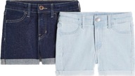 H&M szorty jeansowe dla dziewczynki 2-pak 122