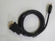 KABEL HDMI - DVI-D (24+1) 1,8M CZARNY DUAL LINK 4K