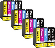 20× Atrament AQMI Tusze-do-drukarki-T0711-711-0711-EPSON-x20-XL pre Epson čierna (black), červená (magenta), modrá (cyan), sada, žltá (yellow)