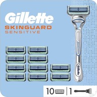 Gillette Skinguard Sensitive Maszynka do golenia + 11 wymiennych ostrzy