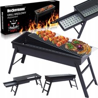 GRILL WĘGLOWY TURYSTYCZNY PRZENOŚNY SKŁADANY 60cm