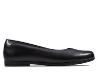 CLARKS Detské baleríny Scala Glide čierne kožené 22