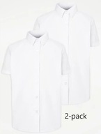 koszula dziewczęca GEORGE 2-pack biała 116/122 wizytowa elegancka