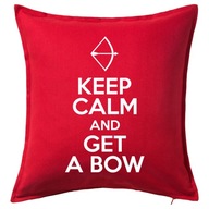 KEEP CALM AND GET A BOW poduszka 50x50 prezent