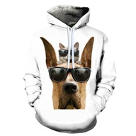 BLUZA moda ciepła bluza Doberman Pinscher drukowane jesień i zima luźny kró