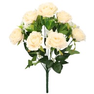 Bukiet sztucznych kwiatów RÓŻA 43 cm ZŁAMANA BIEL