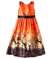 Detské šaty Halloween veľ. 110 - oranžové