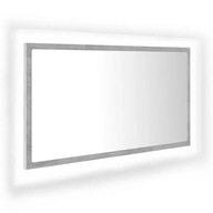 Kúpeľňové zrkadlo s LED, sivý betón, 80x8,5x37