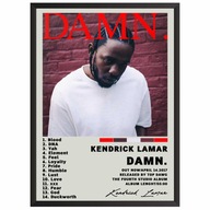 Kendrick Lamar DAMN. Plagát Obrázok s albumom v rámčeku Darček