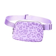 Waist Pack Bag Adjustable Leopard Print Violet