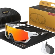 OKULARY ROWEROWE POLARYZACYJNE SPORTOWE GOGLE NA ROWER 3 WYMIENNE SZKŁA