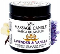Prírodná masážna sviečka Vcee Lavender & Vanilla levanduľa vanilka 80g