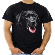 Koszulka dziecięca z labradorem czarnym psem 128