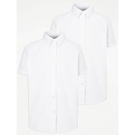 Dievčenská voľnočasová košeľa biela krátky rukáv 2 ks 98-104cm 3-4 roky