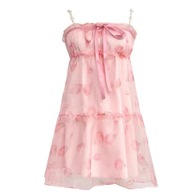 Summer Kawaii Fairy Floral Dress Women Korean Fash