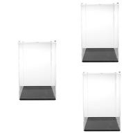 3ks vitrína na akčné figúrky Ochranná krabička so základňou 10x10x14cm