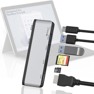 ADAPTER USB-C PRZEJŚCIÓWKA DO SURFACE PRO 9 USB C DO HDMI USB KARTY PAMIĘCI