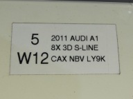 Cofano AUDI A1 8X 3D / 5D 8X0 10-15R LY9K