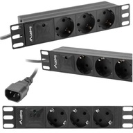 LISTWA ZASILAJĄCA RACK PDU 10''10A 2M 3XSCHUKO C14